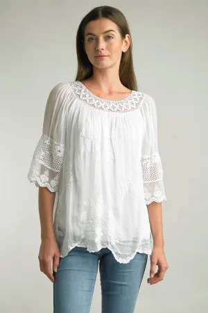 Embroidered Silk Tunic