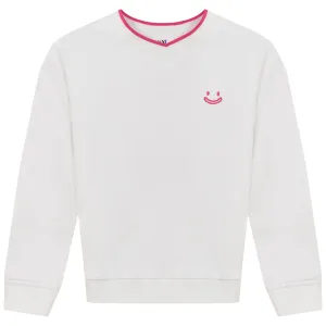 Embroidered white emblem sweatshirt by Kix