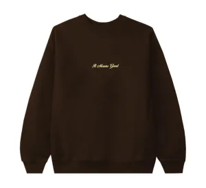 EMBROIDERY SCRIPT LOGO CREWNECK SWEATER