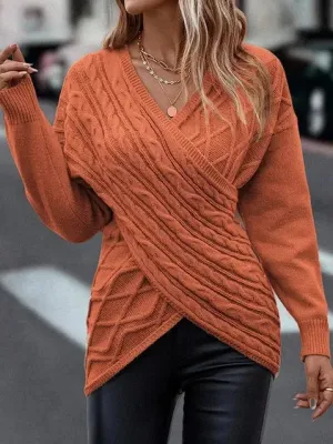 Emmy | Elegant Women's Cross Sweater