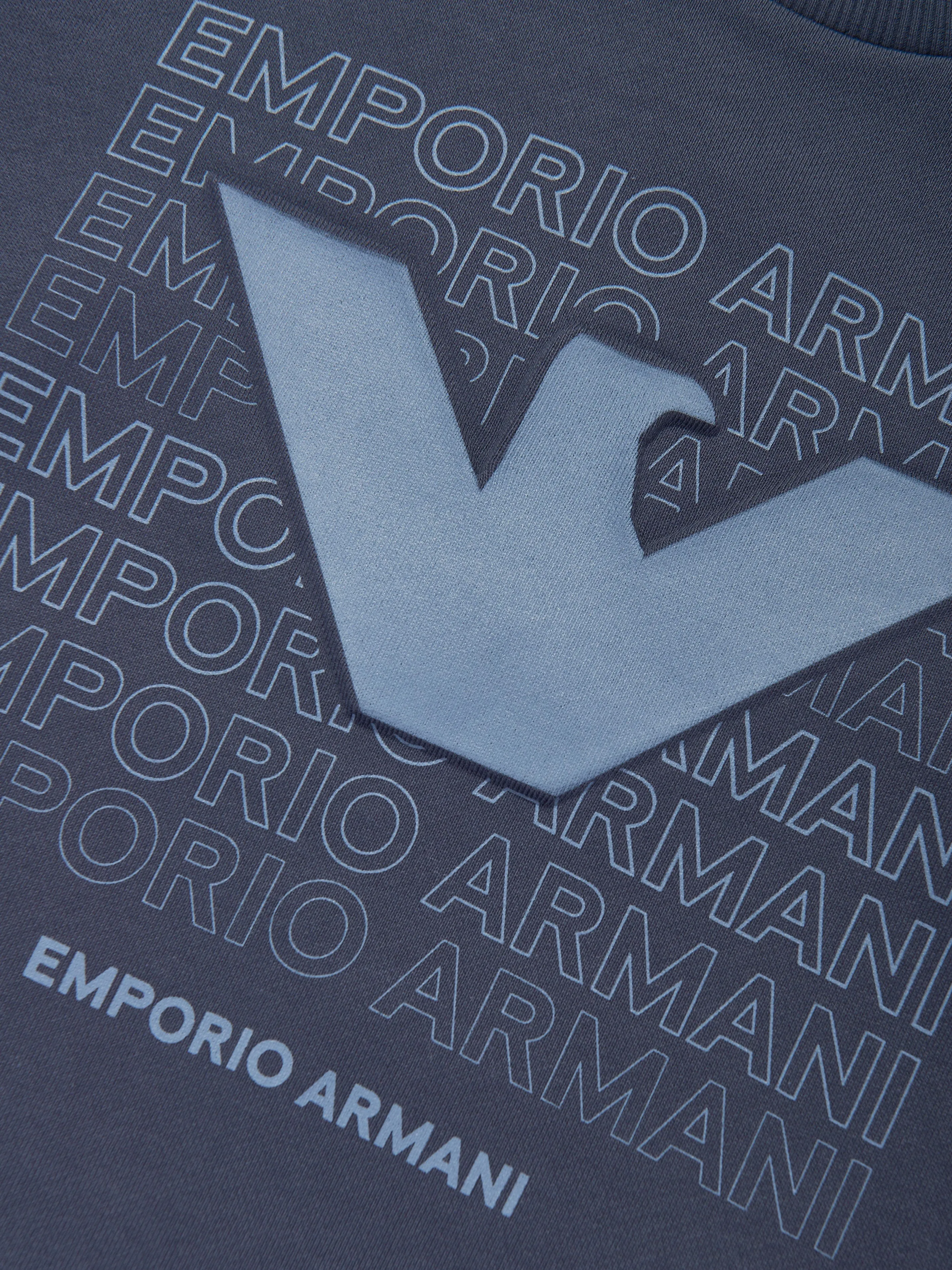 Emporio Armani Boys Logo Sweatshirt in Blue