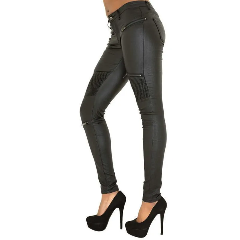 Faux Leather Luxe™ | Women's Skinny Jeans | High-Quality Faux Leather, Stretch Fit, Stylish Design