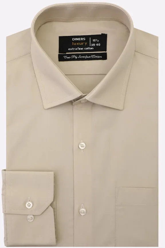 Fawn Plain Formal Shirt