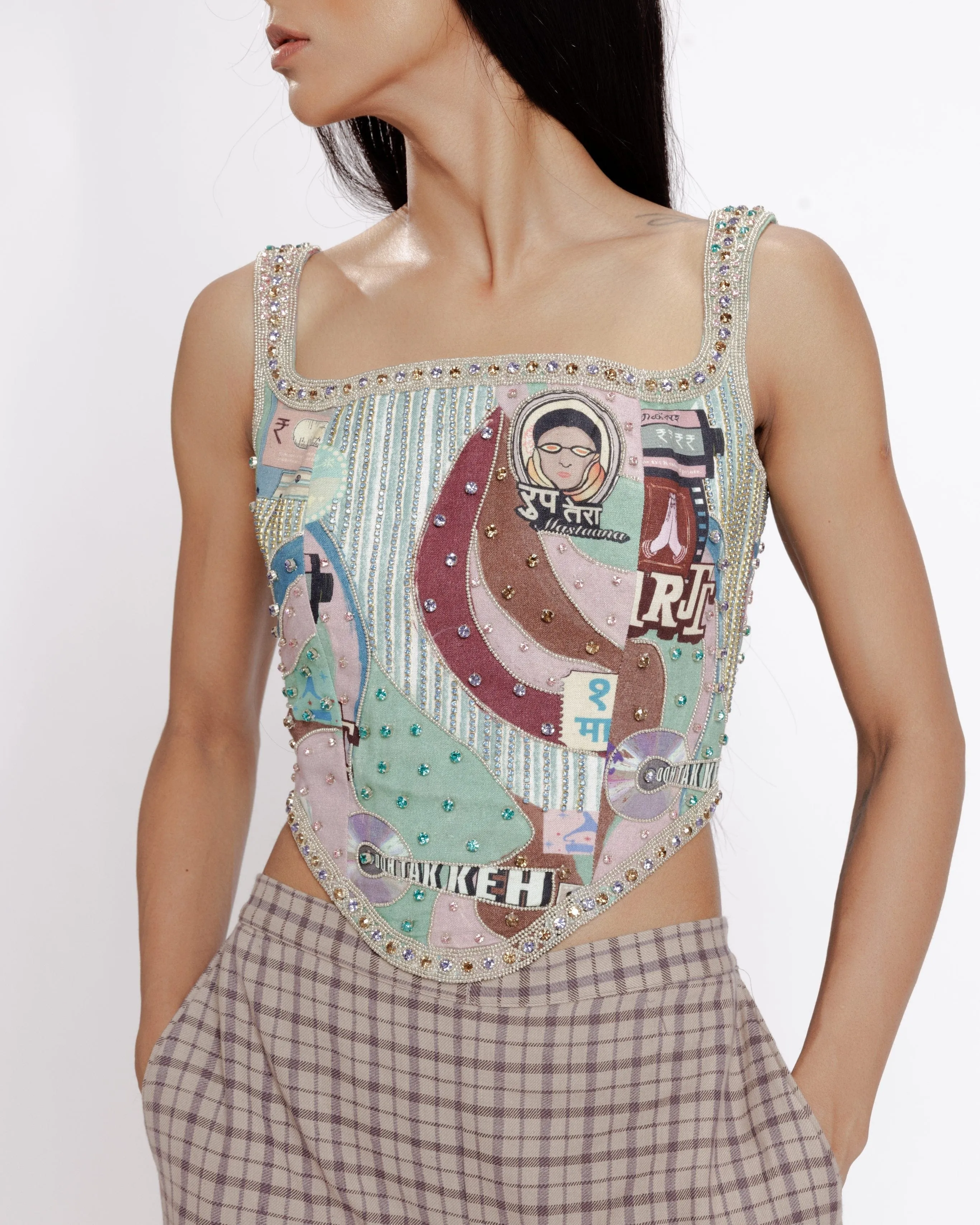 Filmy Embroidered Corset