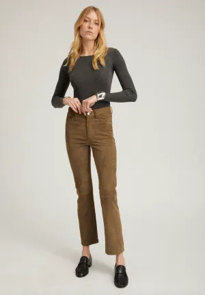 Five Pocket Ankle Flare - Olive