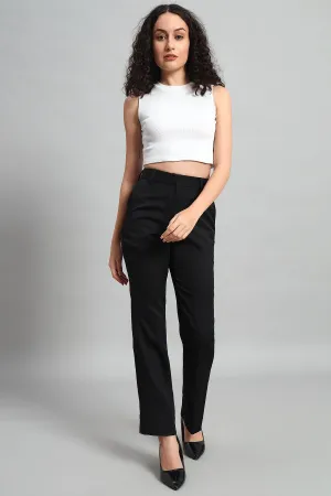 Flared Bootcut Trousers, Black