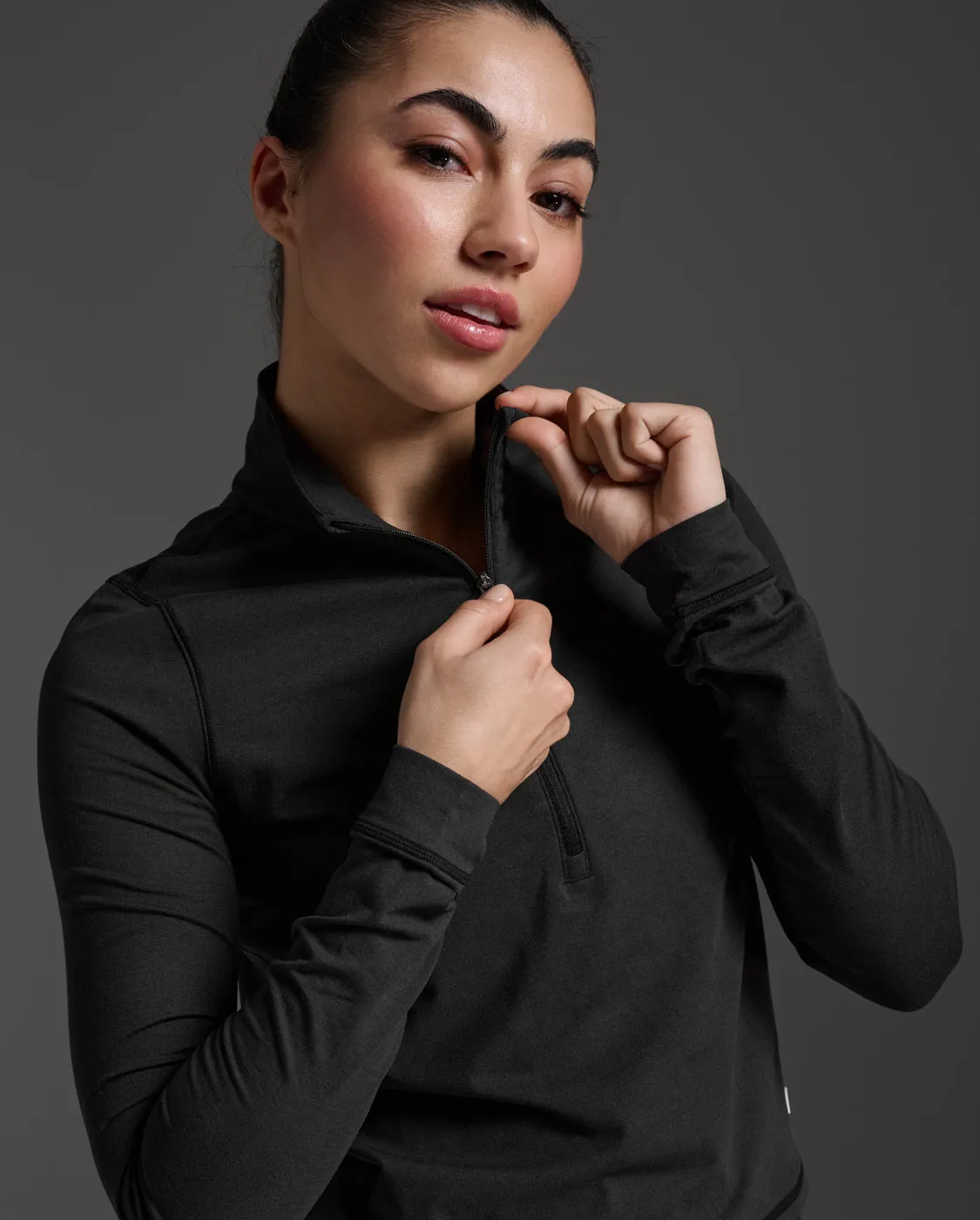 Flex Crop 1/2 Zip Long Sleeve