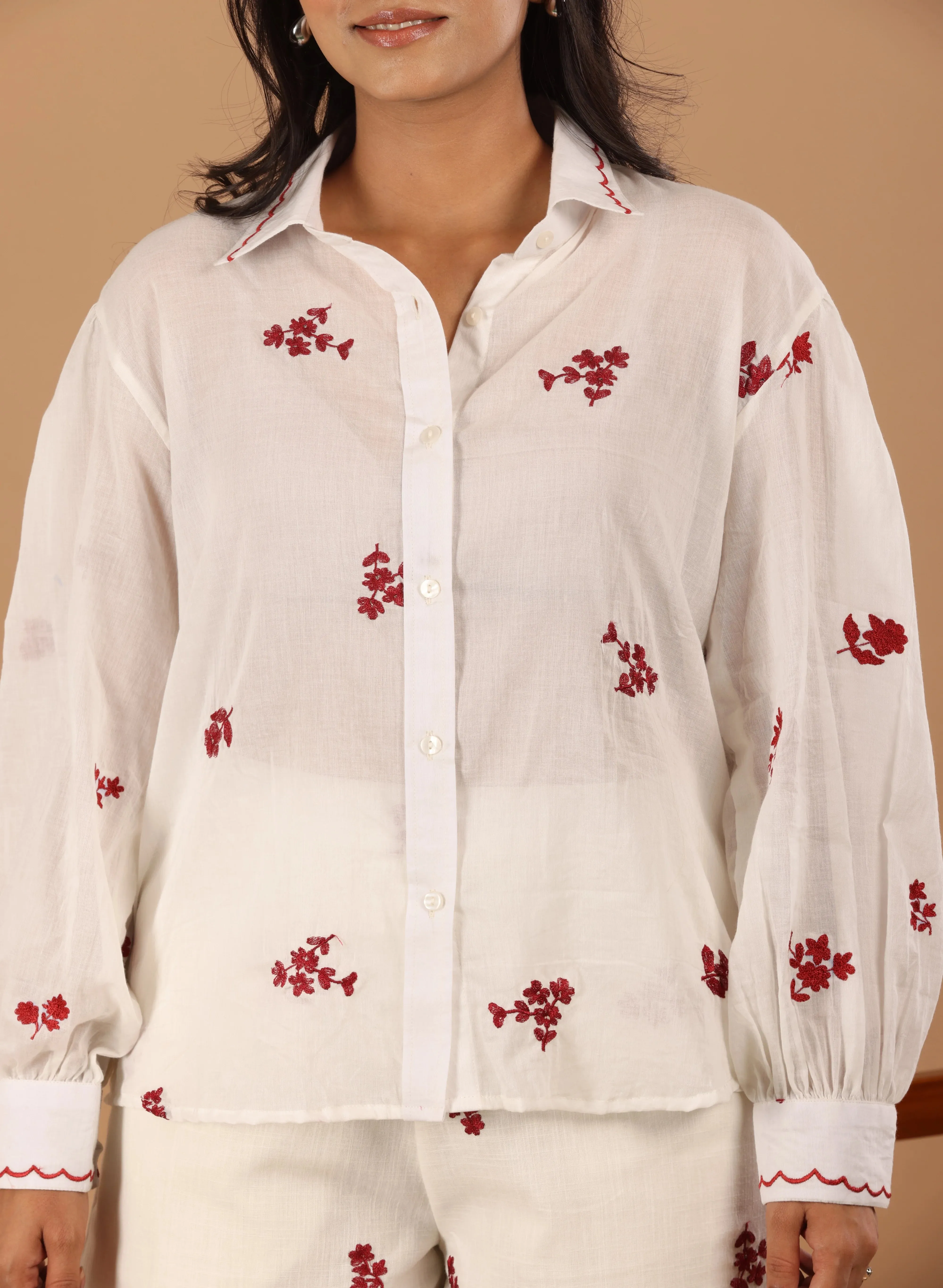 Floral Cotton Mul Shirt