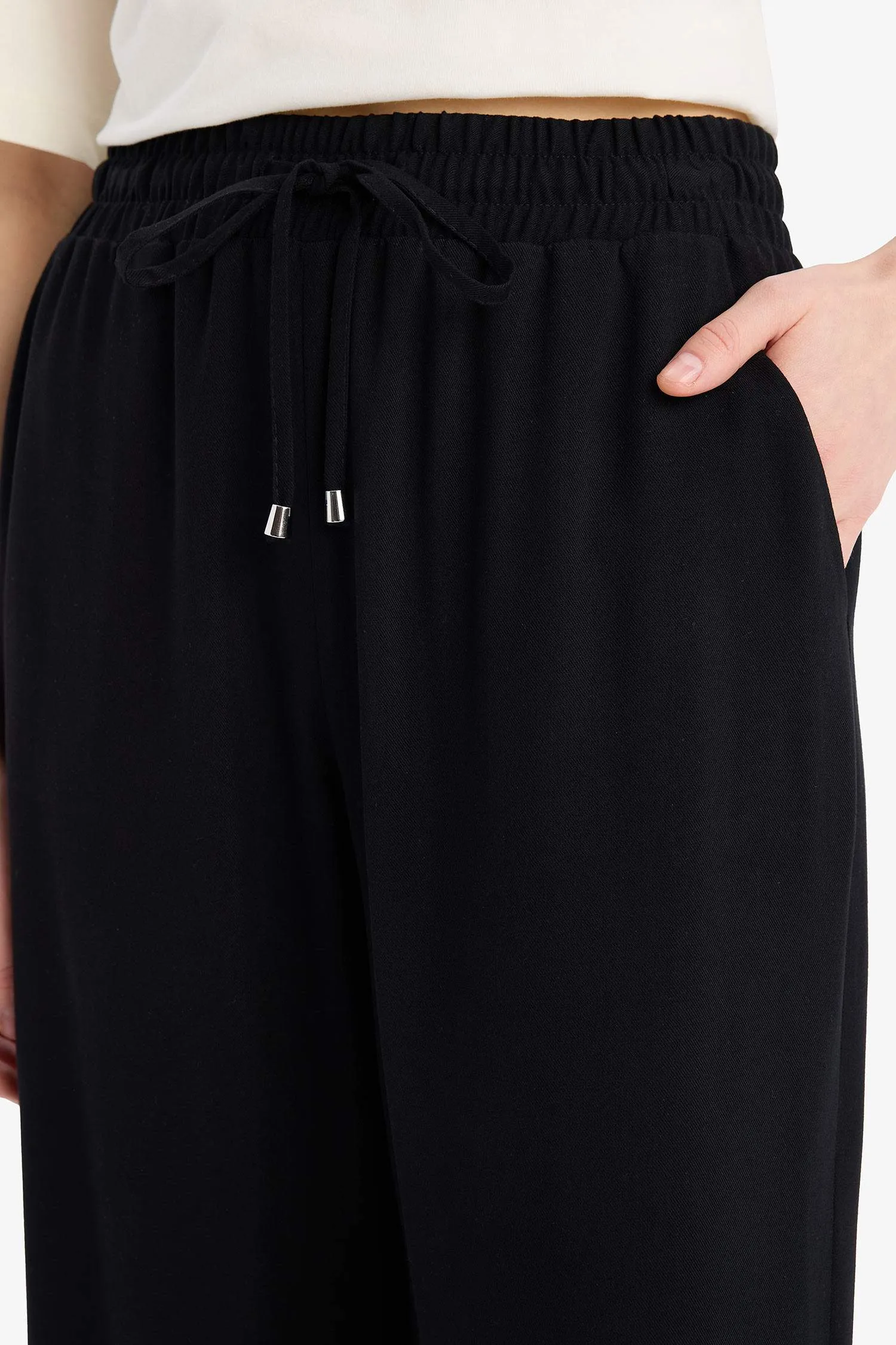 Florida Belmando Fabric Palazzo Pants High Waist Wide Leg