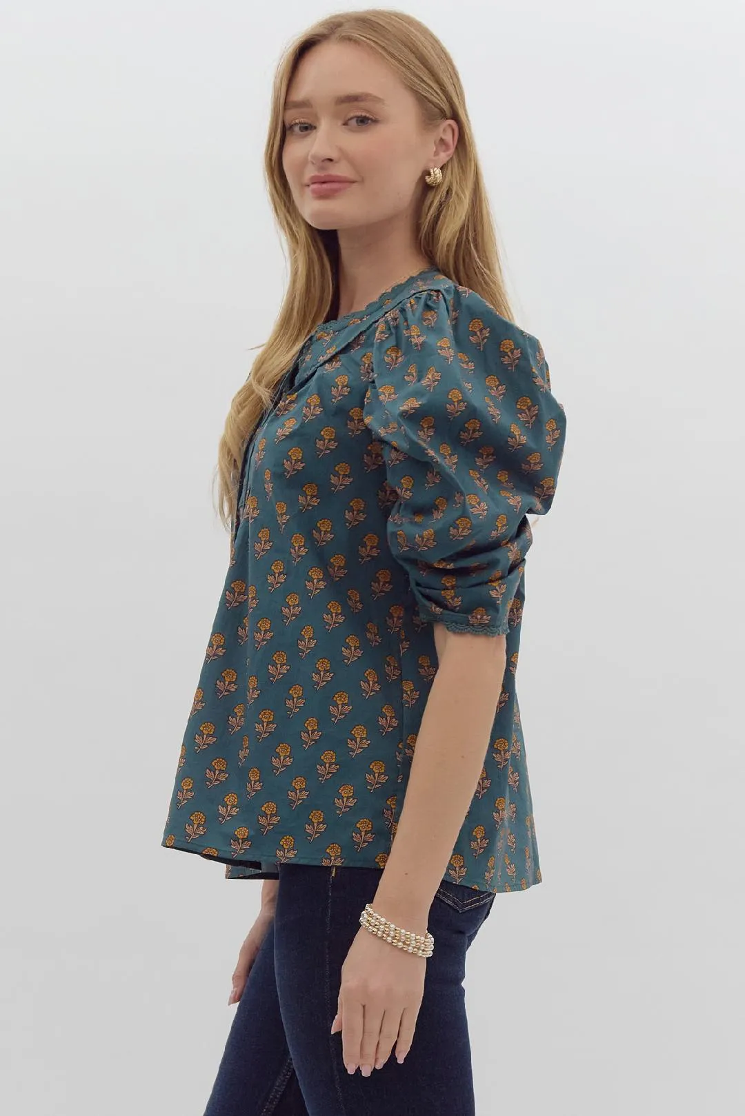 Forest Floral Blouse