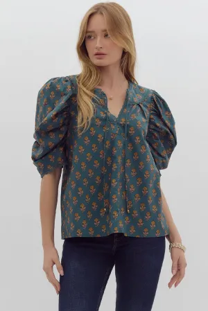 Forest Floral Blouse
