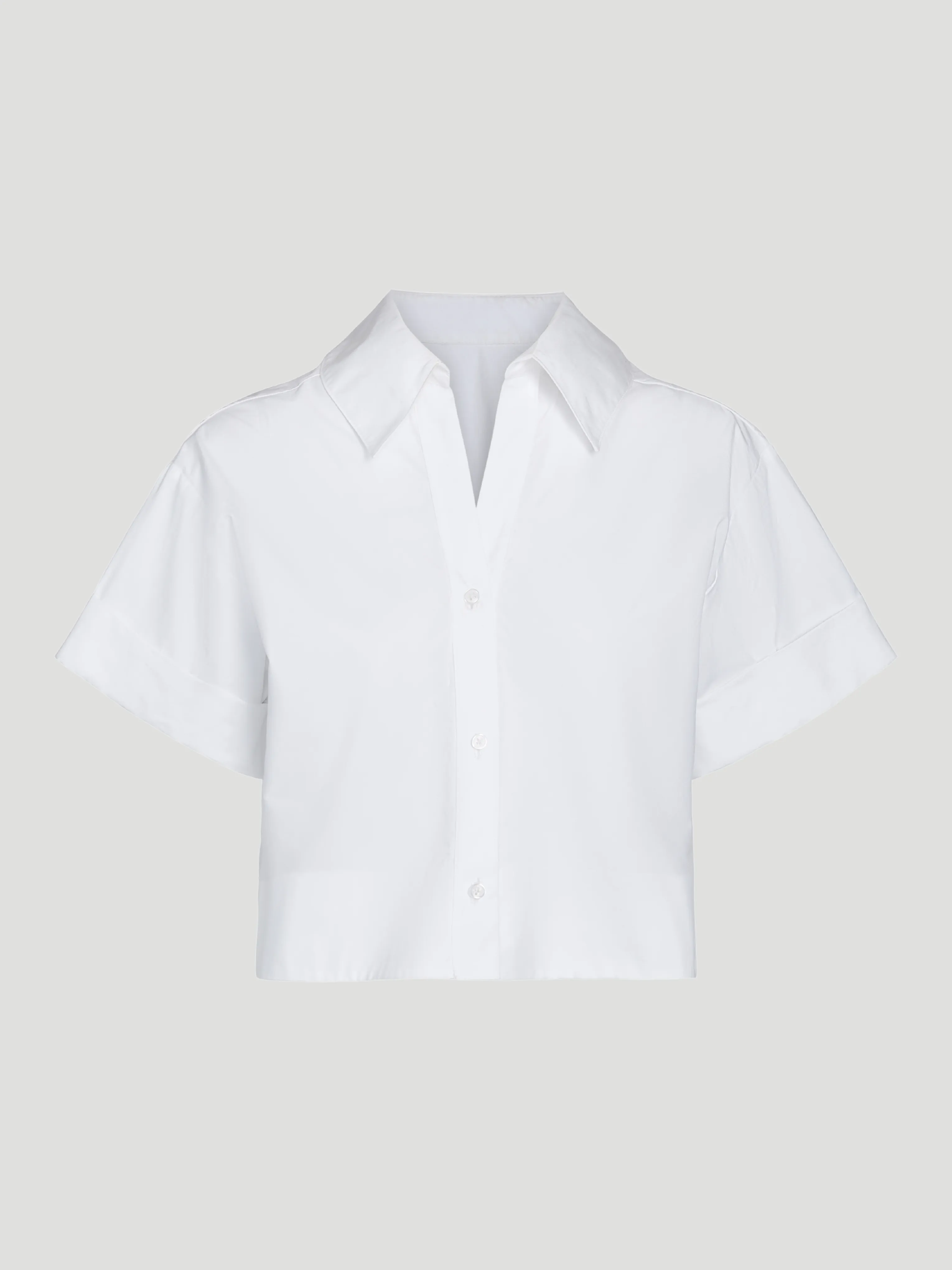 Forever and Always Cotton Cropped Shirt in White