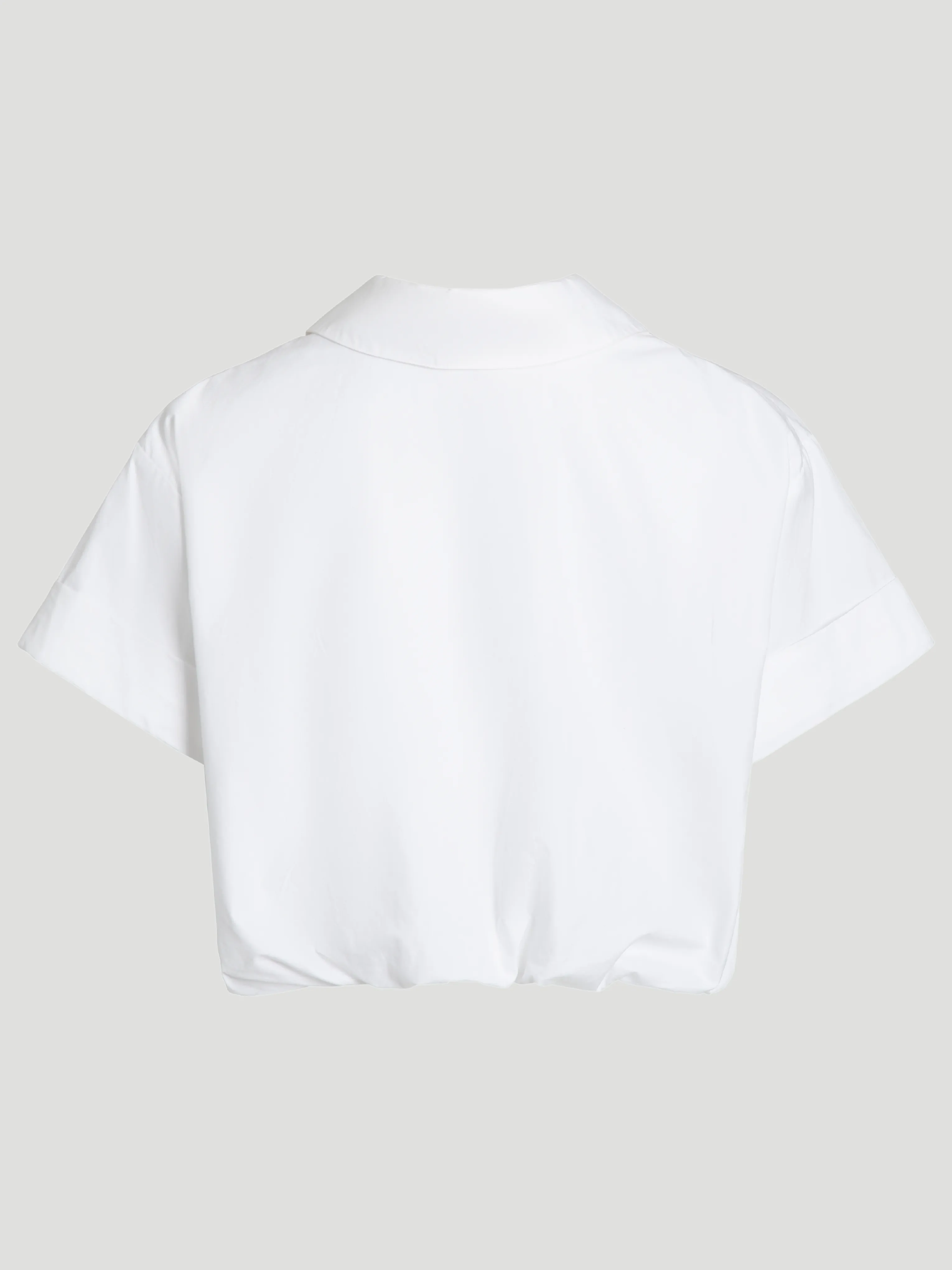 Forever and Always Cotton Cropped Shirt in White