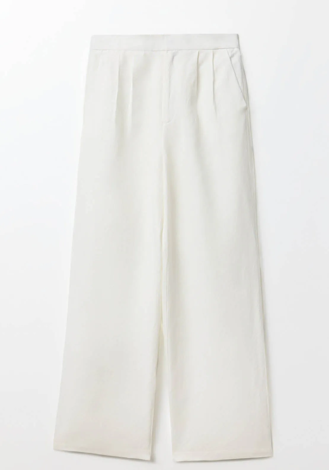 Formal Linen Trousers - White