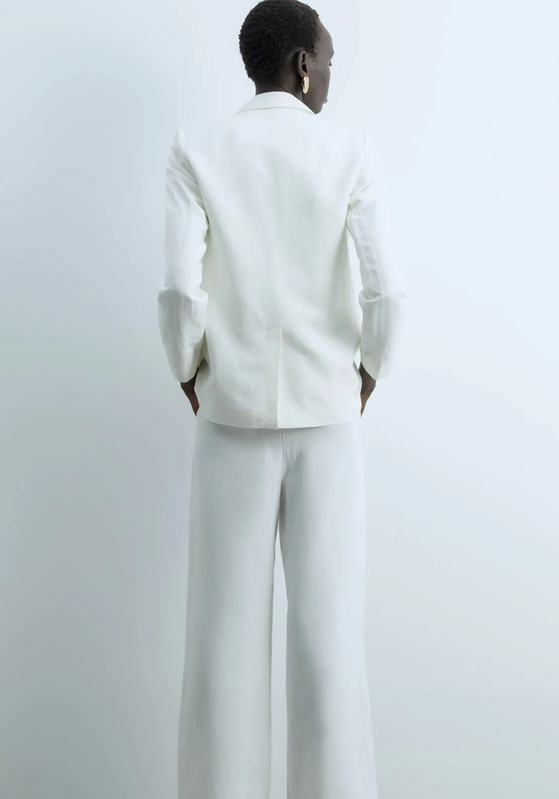 Formal Linen Trousers - White