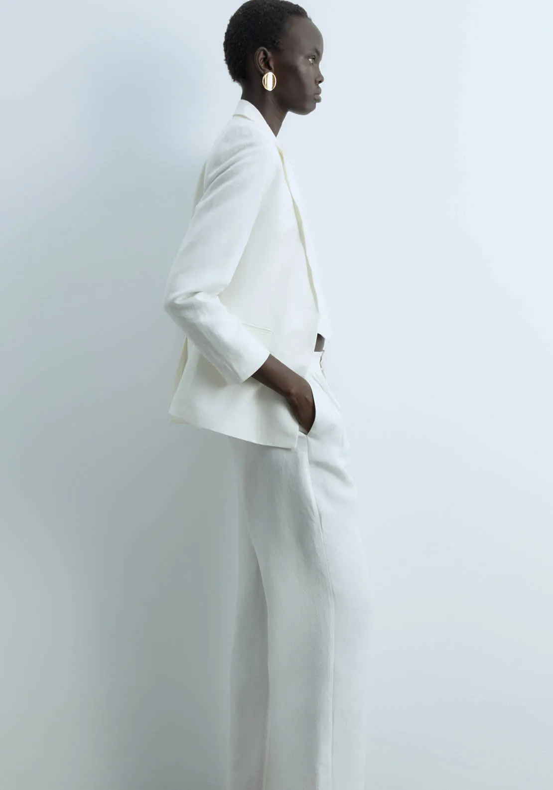Formal Linen Trousers - White