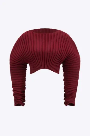 Frances - Elegant Ruched Design Woman's Cropped Top