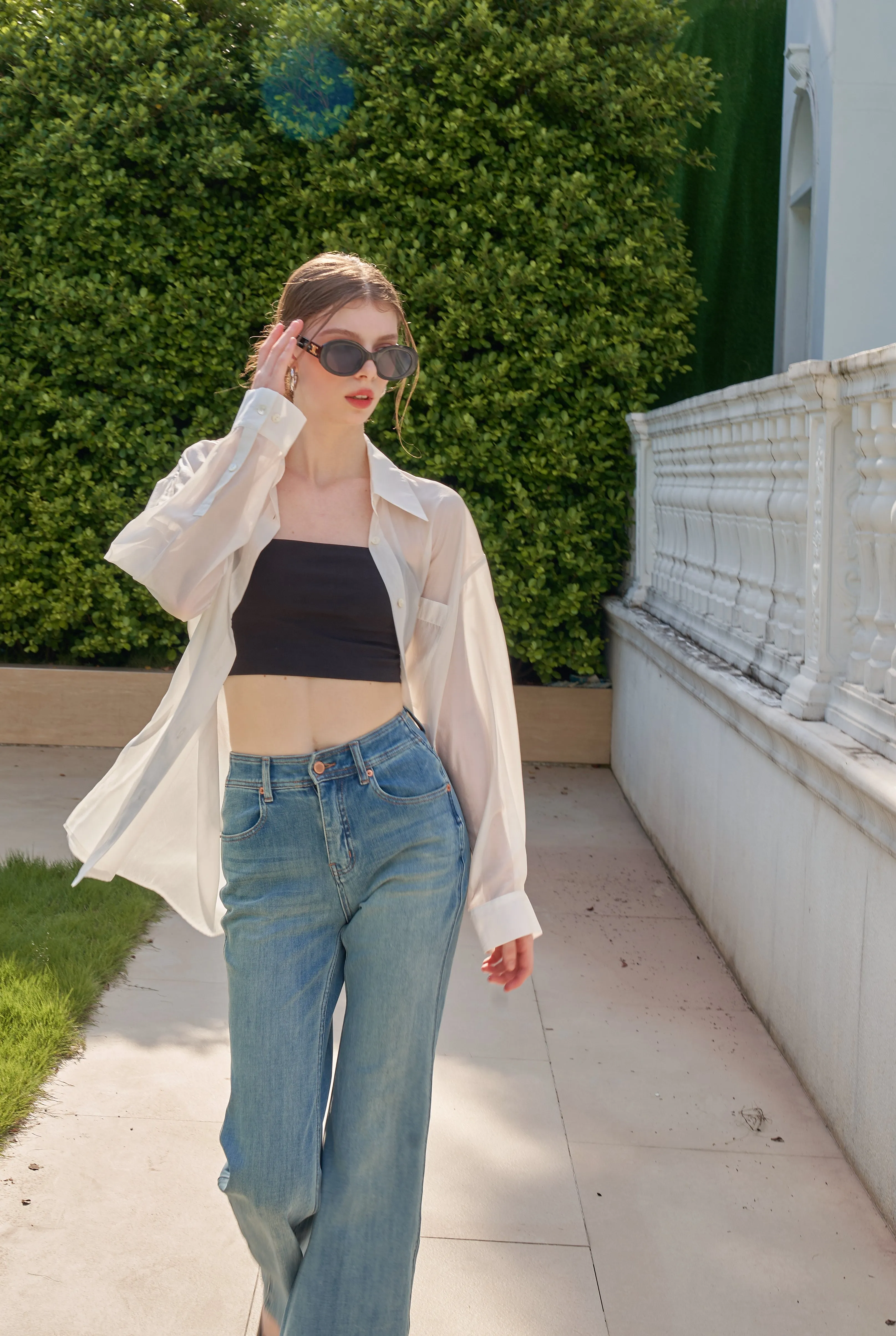 Fresh Sheer Organza Shirt