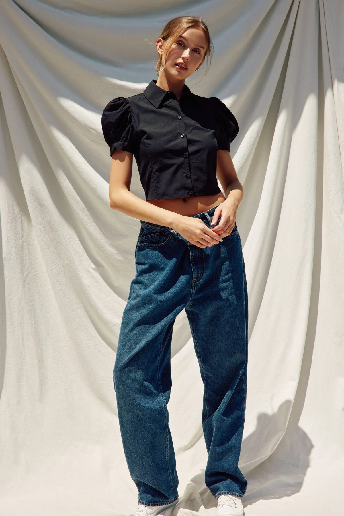 Gabbi Short Puff Sleeves Blouse