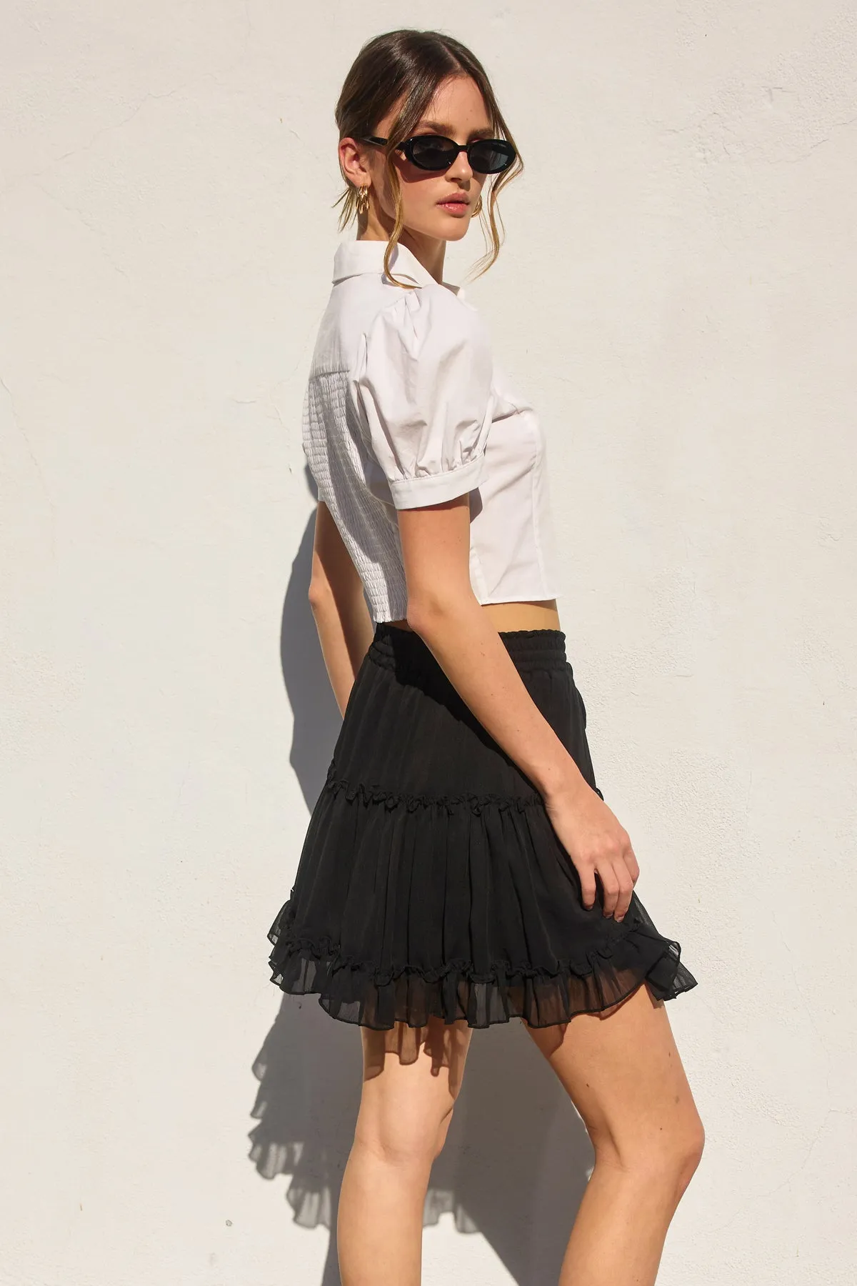 Gabbi Short Puff Sleeves Blouse