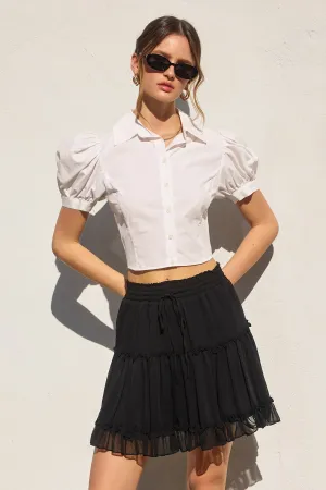 Gabbi Short Puff Sleeves Blouse