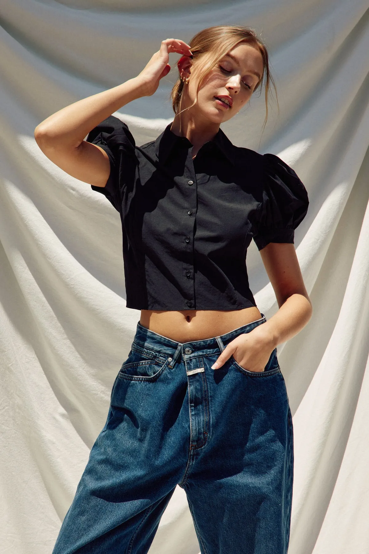 Gabbi Short Puff Sleeves Blouse