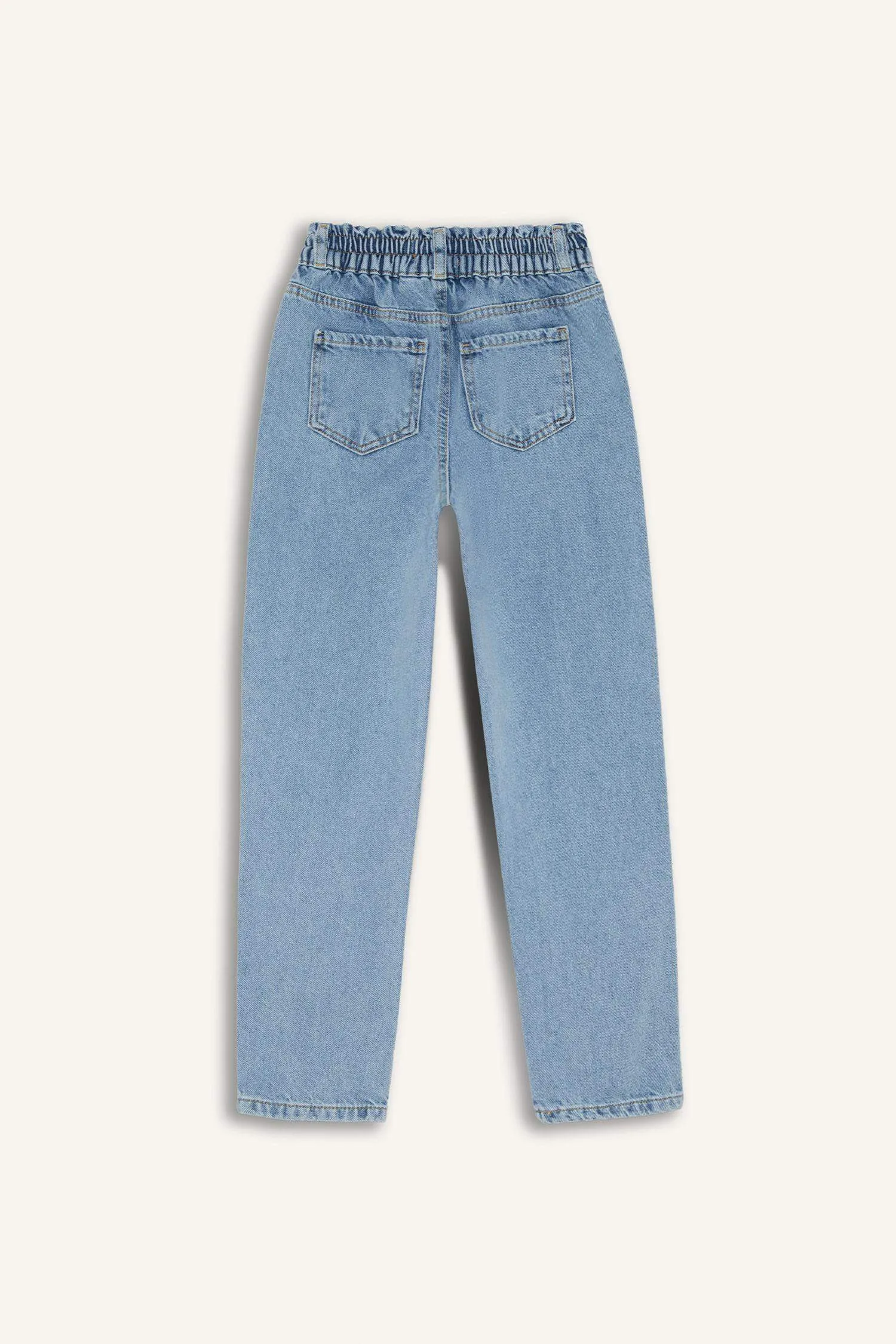 Girl Paperbag Cotton Jogger Jeans