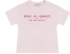 Girls Pink Multi Logo T-shirt