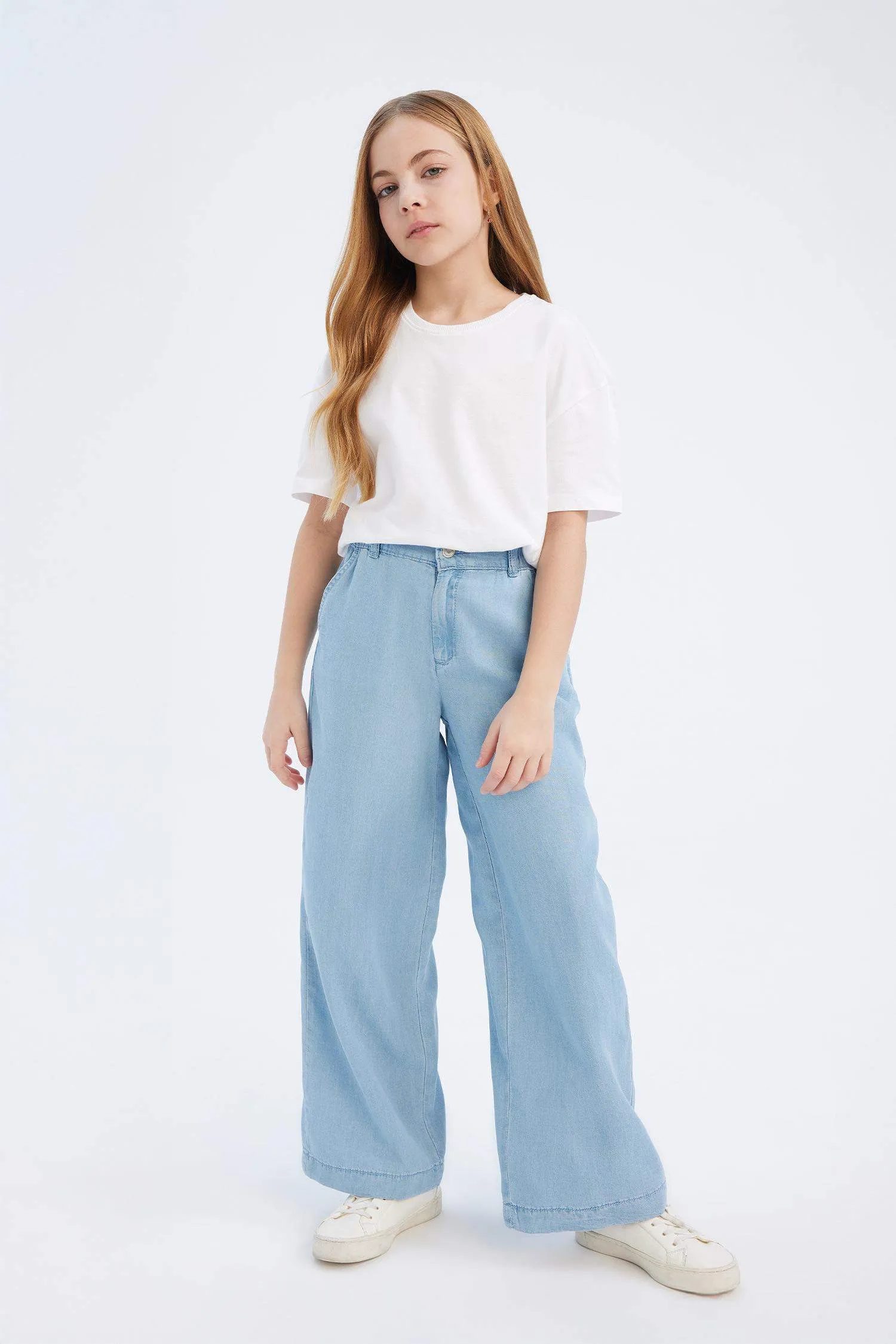 Girls Wide Legs Jean Pants