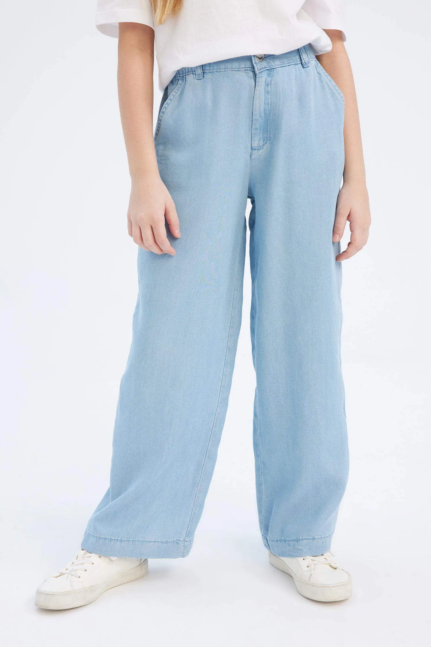 Girls Wide Legs Jean Pants