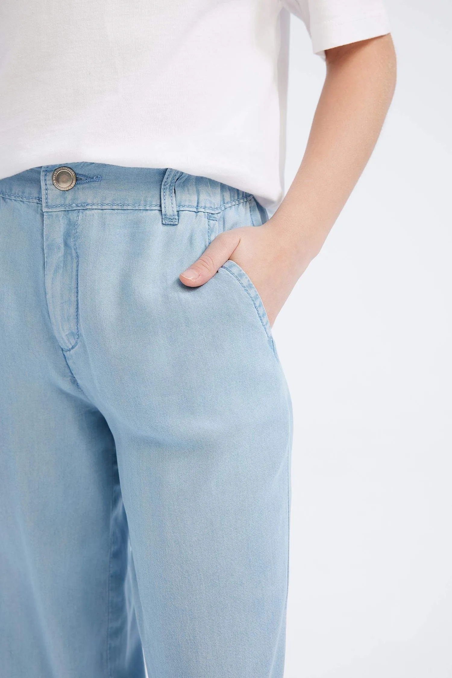 Girls Wide Legs Jean Pants
