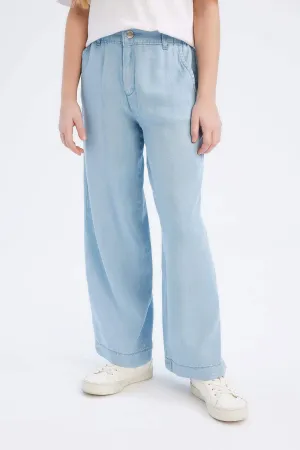 Girls Wide Legs Jean Pants