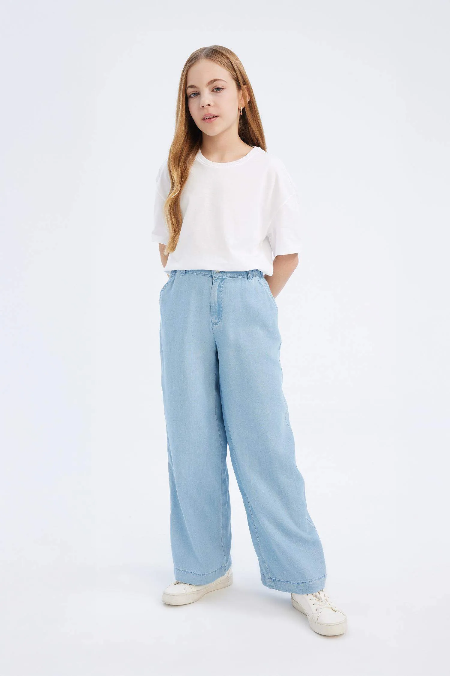 Girls Wide Legs Jean Pants