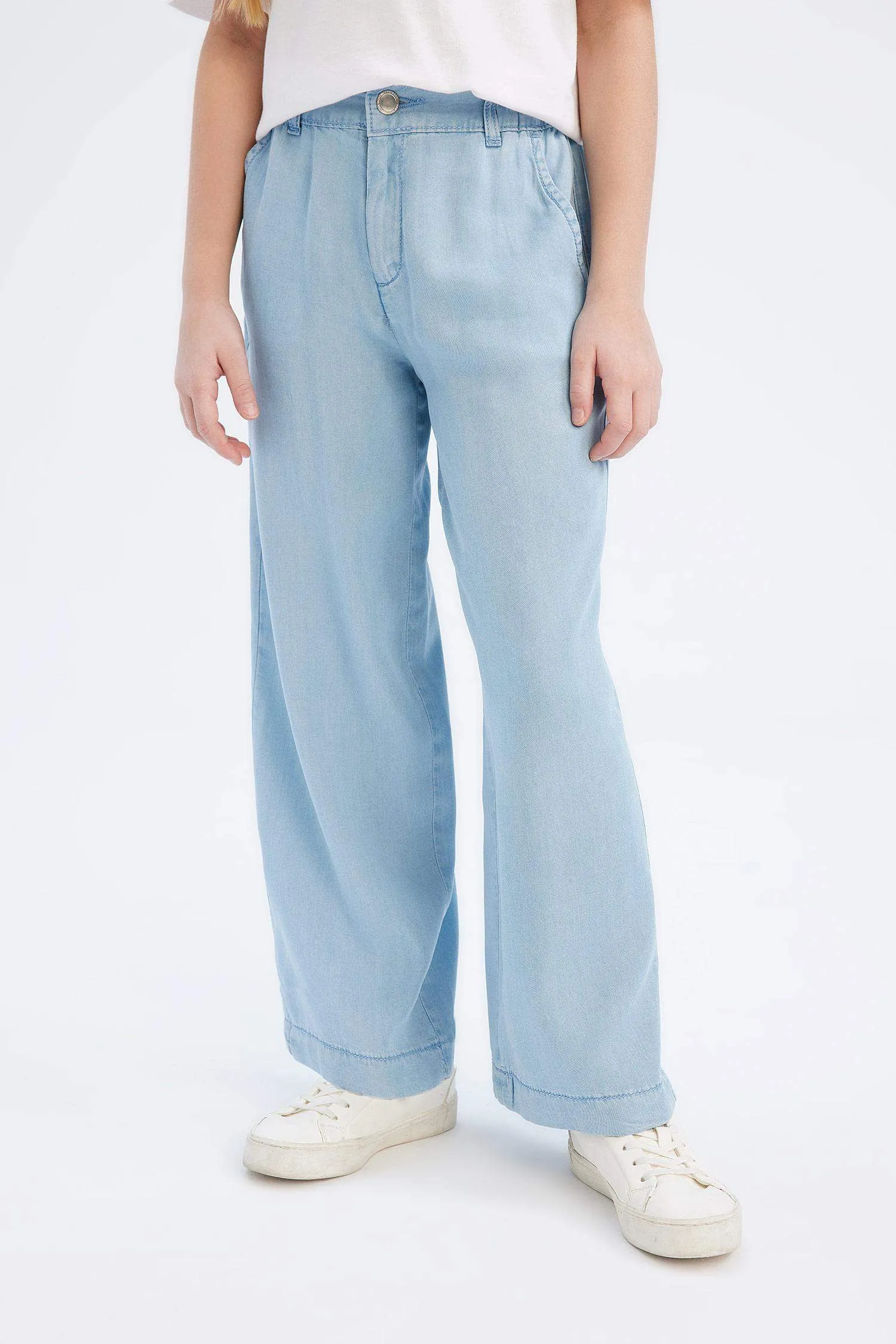 Girls Wide Legs Jean Pants