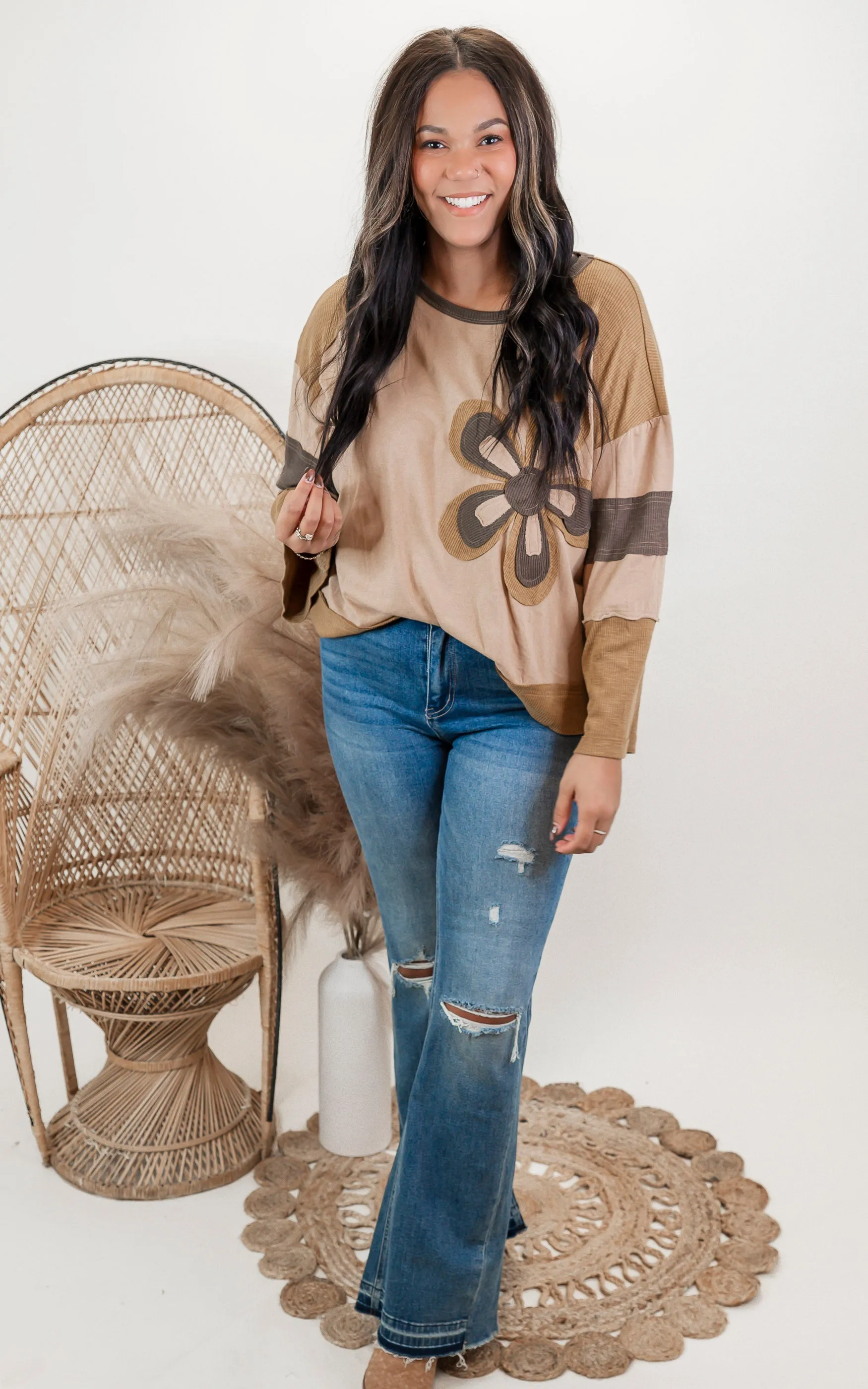 Golden Kiwi Flower Patch Color Mix Top - Final Sale
