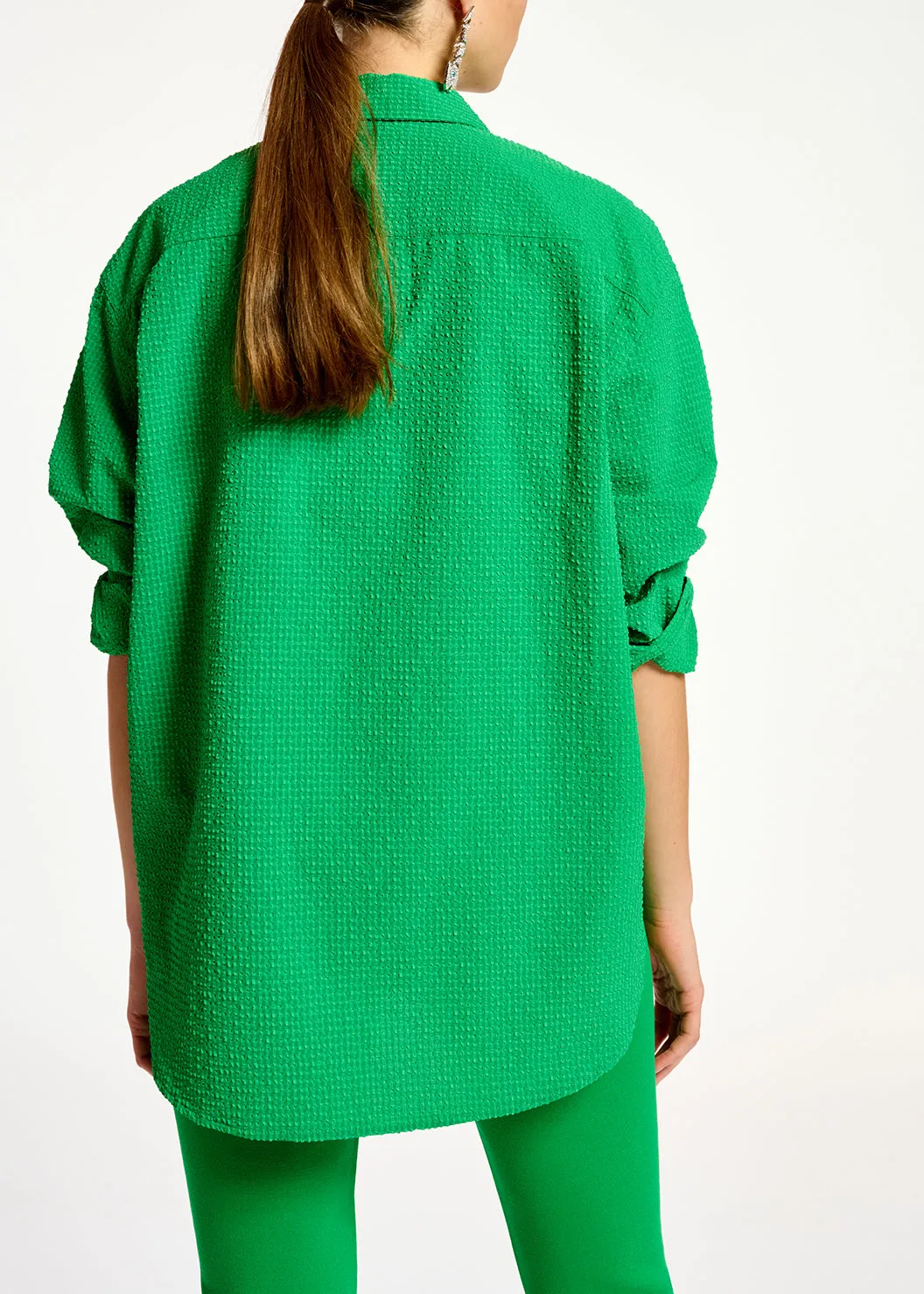 Green oversized shirt