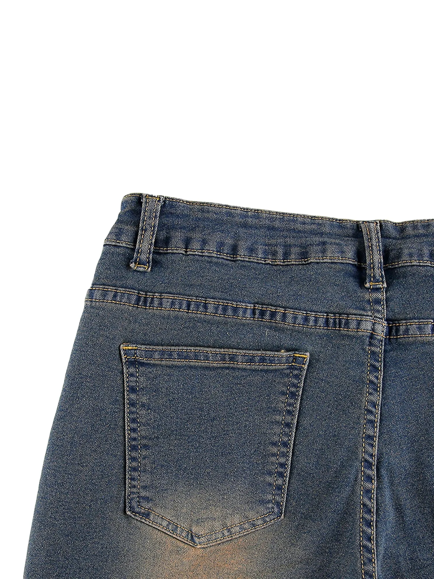 Grunge Fairycore Embroidered Jeans