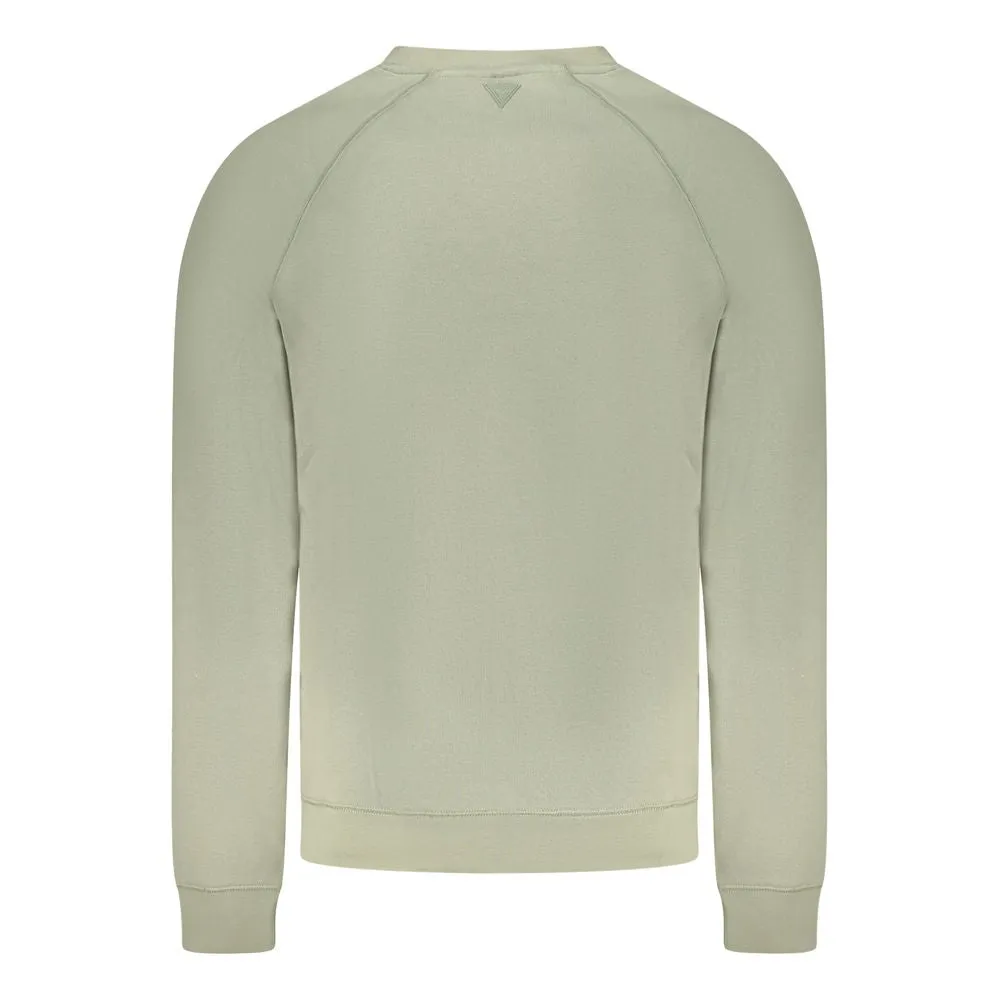 Guess Jeans Green Cotton Men Sweater