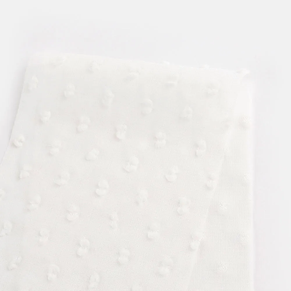 Hailspot Poly Georgette - White