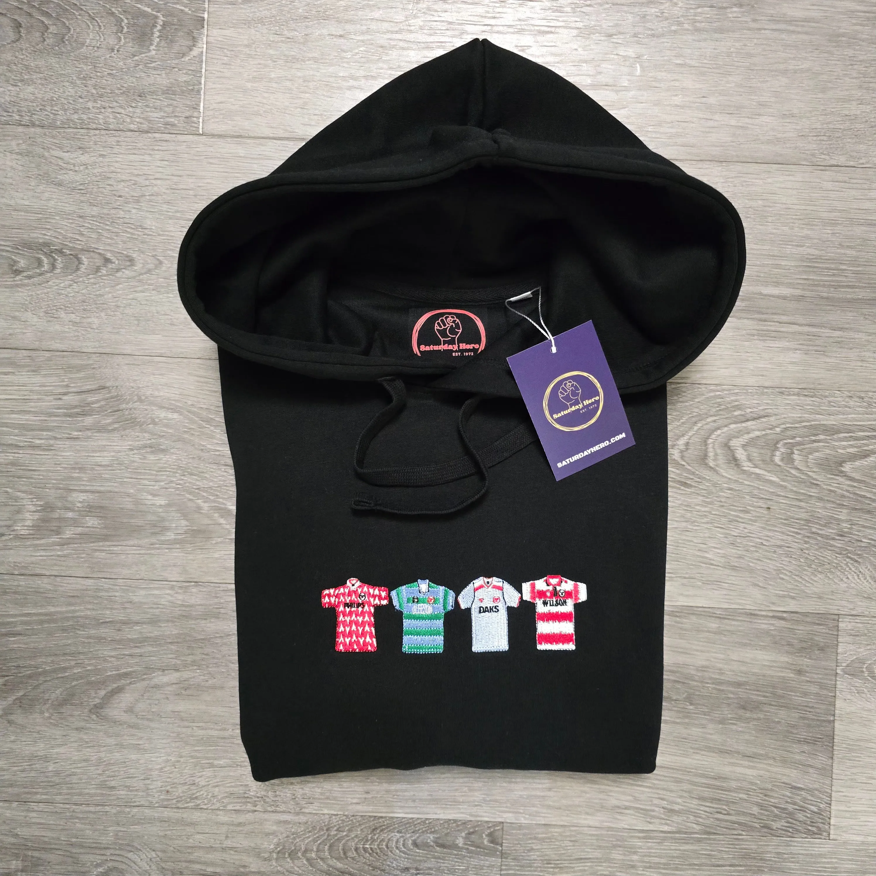 Hamilton Accies Retro Strips Hoodie