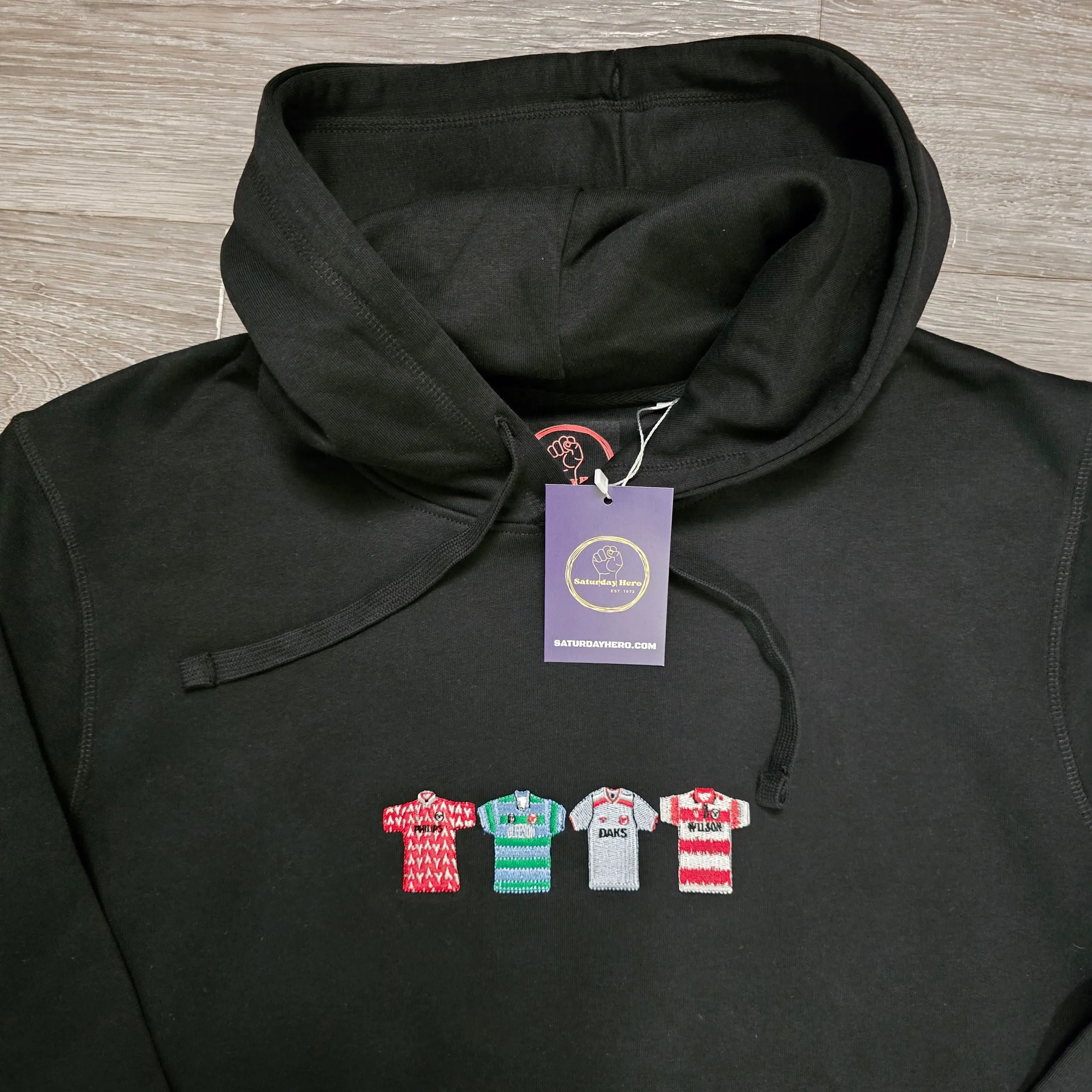 Hamilton Accies Retro Strips Hoodie