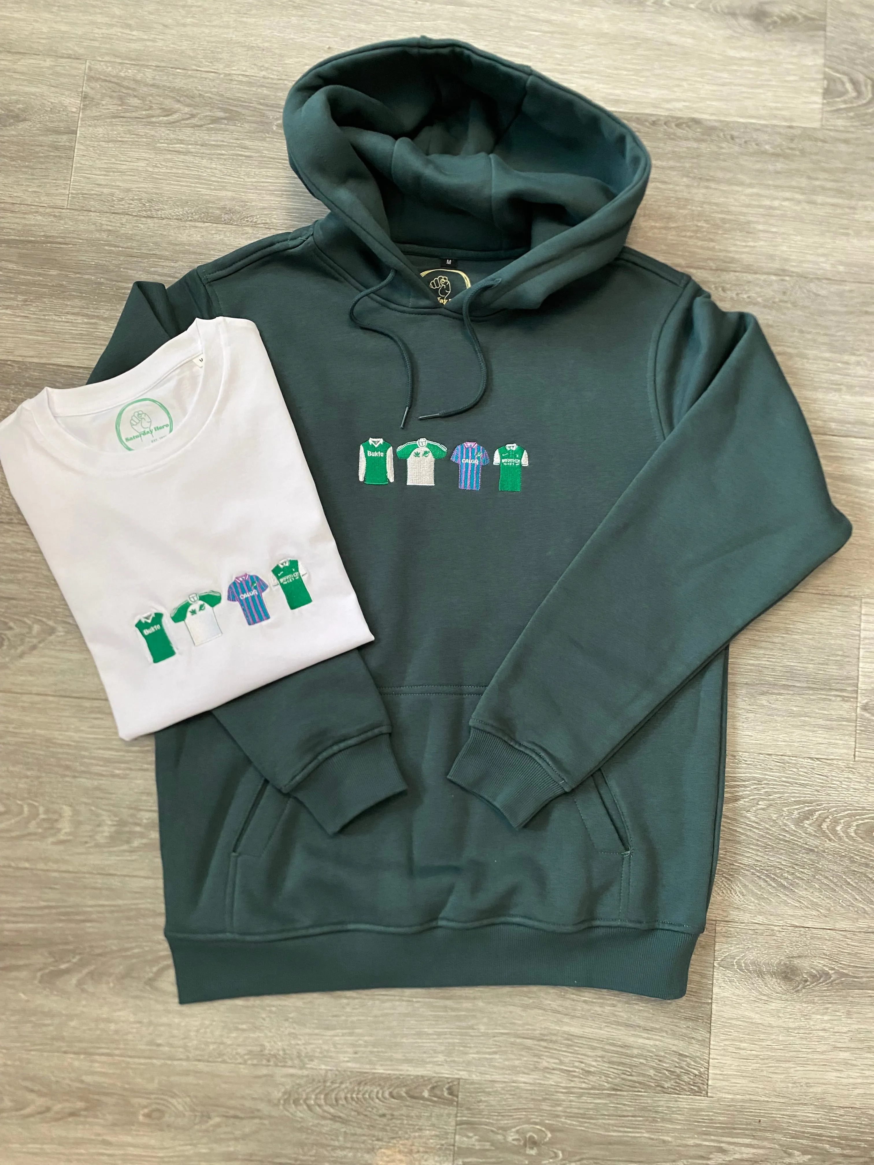 Hibs Retro Strips Hoodie