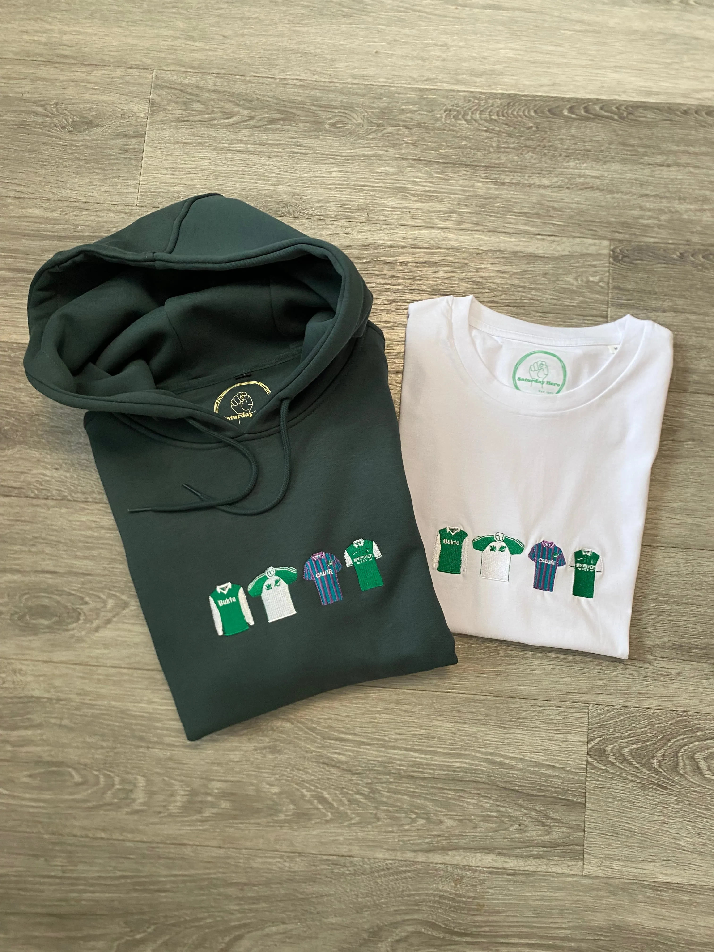 Hibs Retro Strips Hoodie
