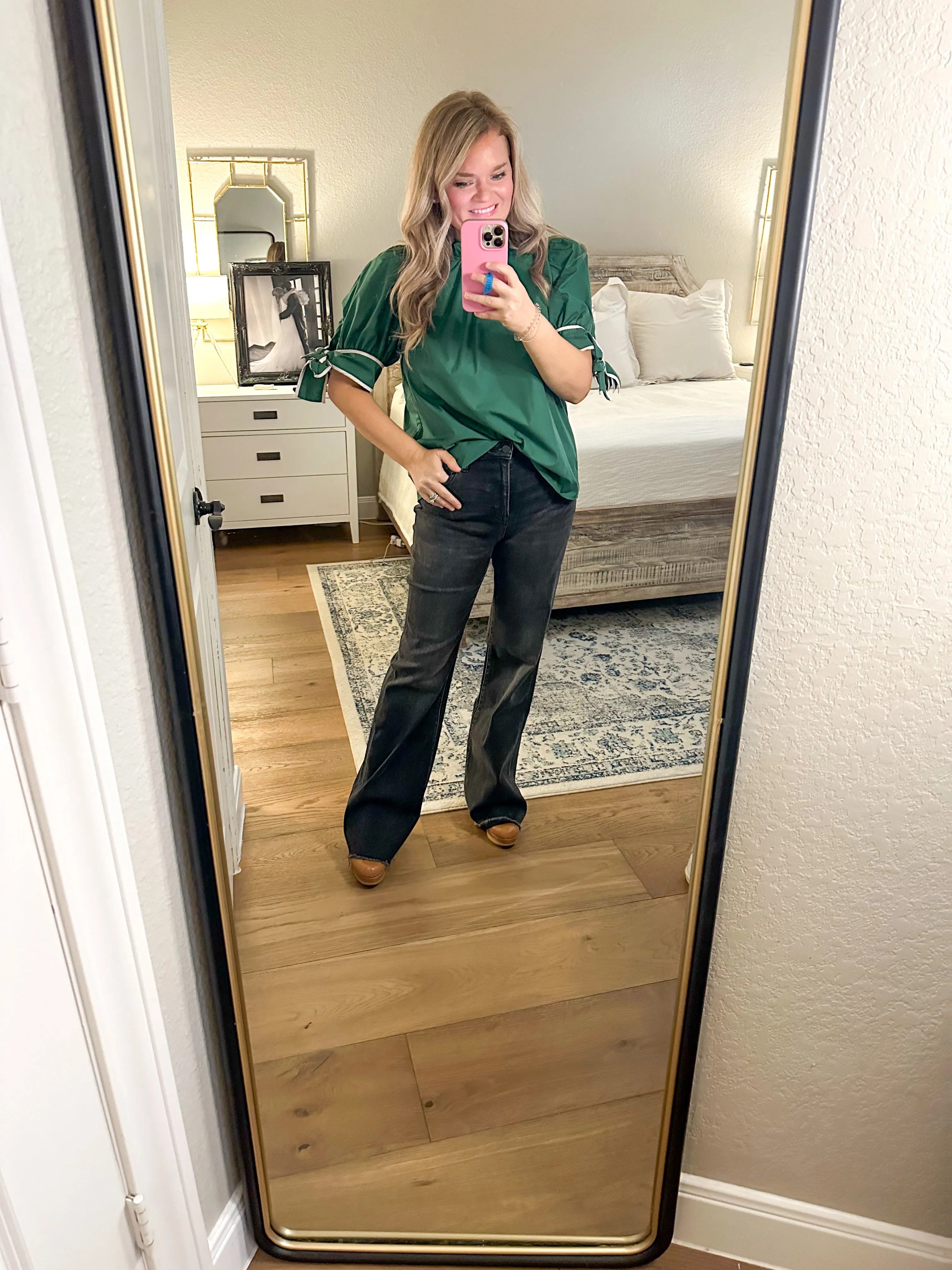 Hunter Bow Sleeve Blouse