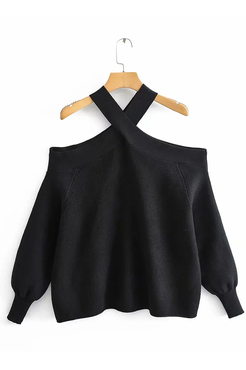 HWS1112 Crossroads Cutout Sweater