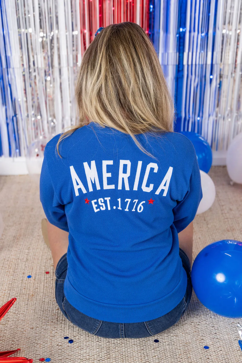 IN PRODUCTION America Pullover - Blue