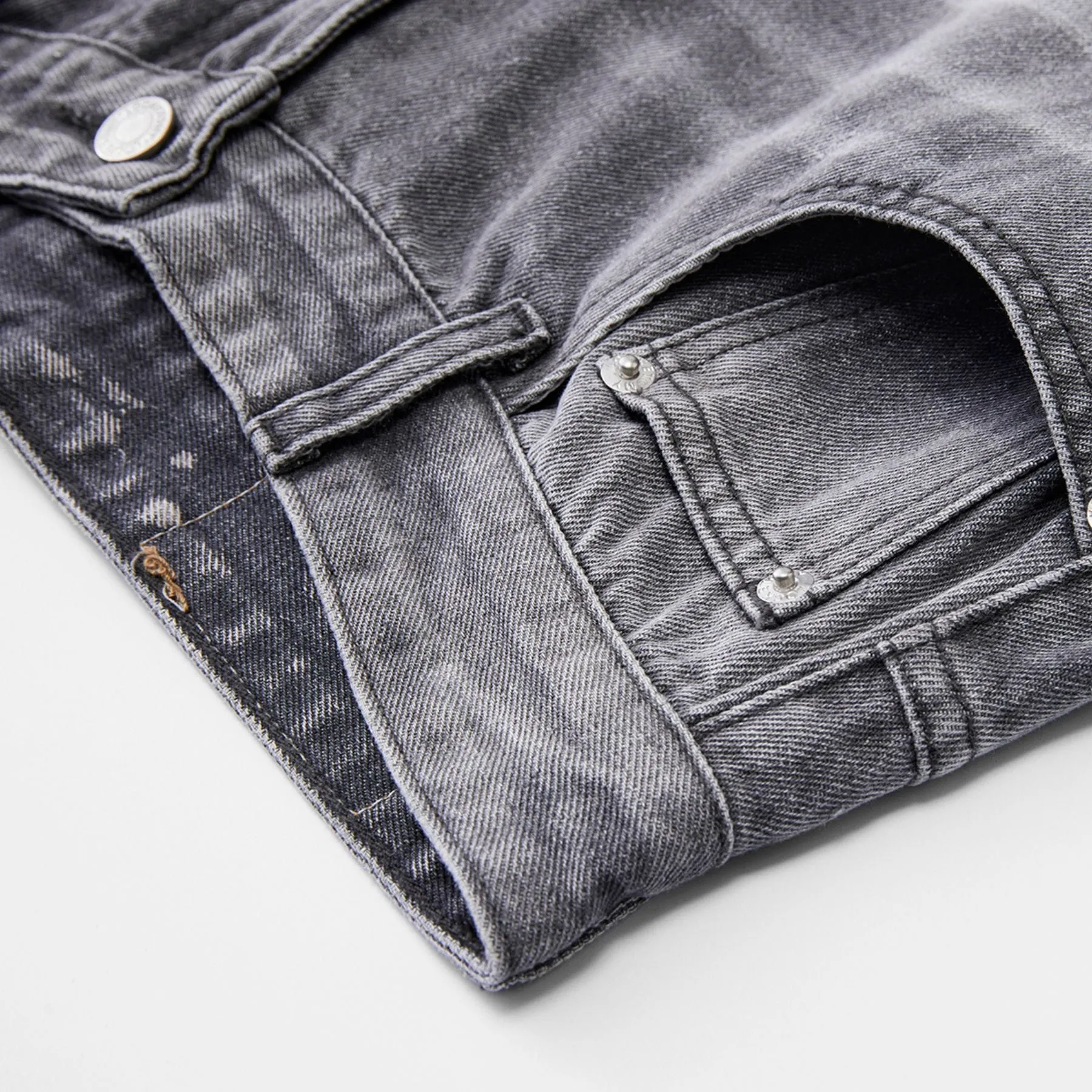 Ink Splatter Gray Bootcut Jeans