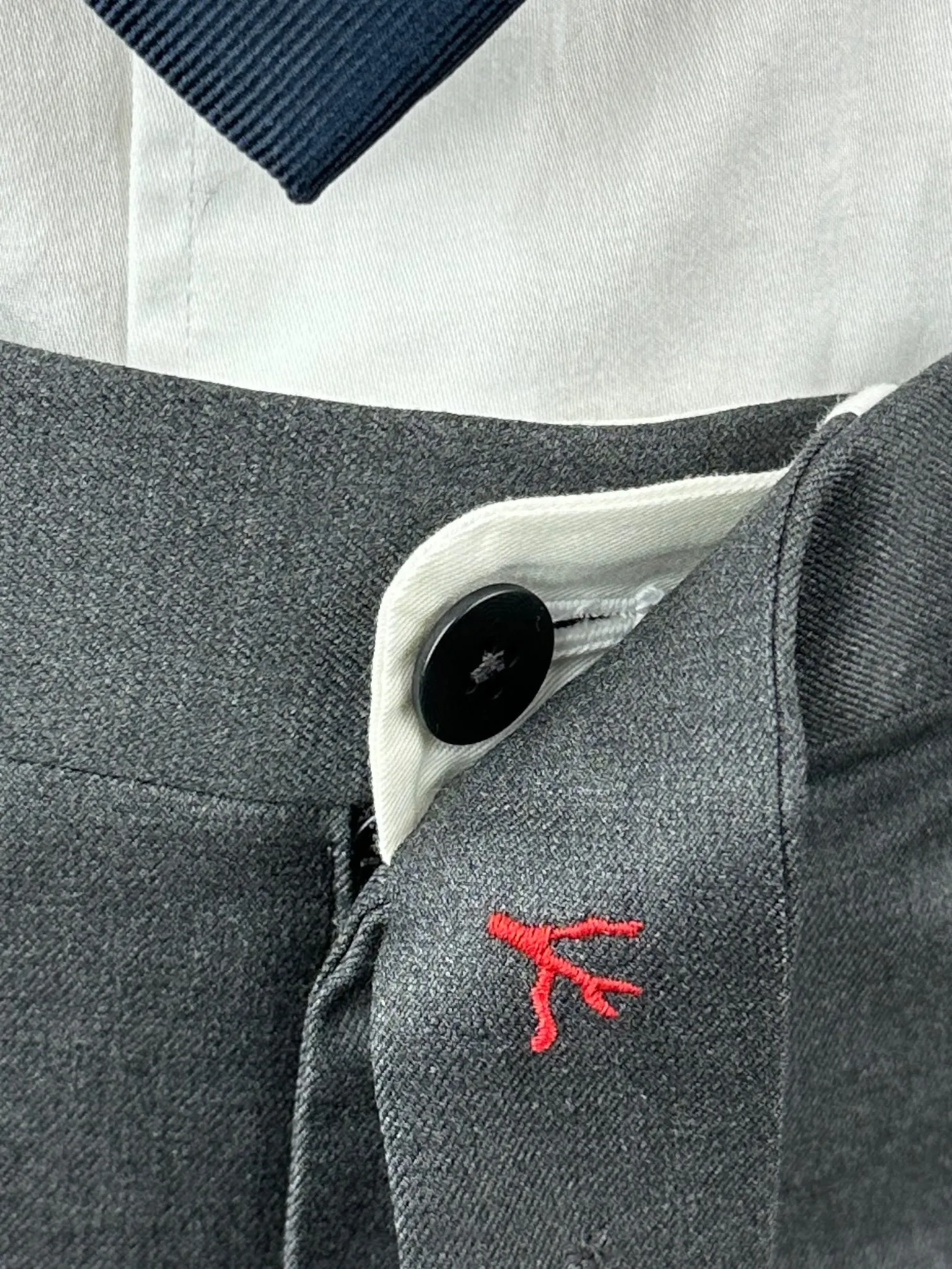 Isaia Grey Wool Trousers