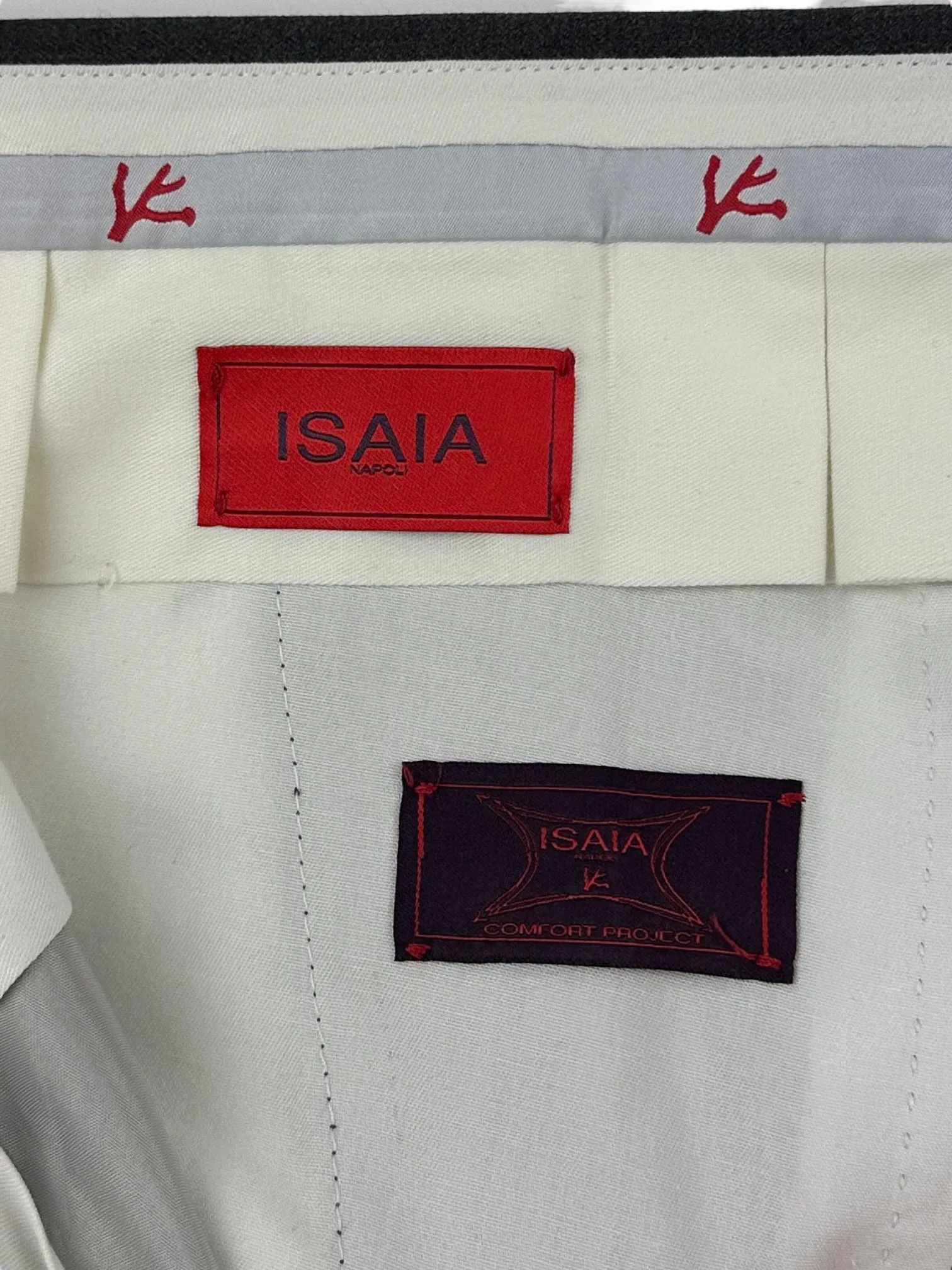 Isaia Grey Wool Trousers