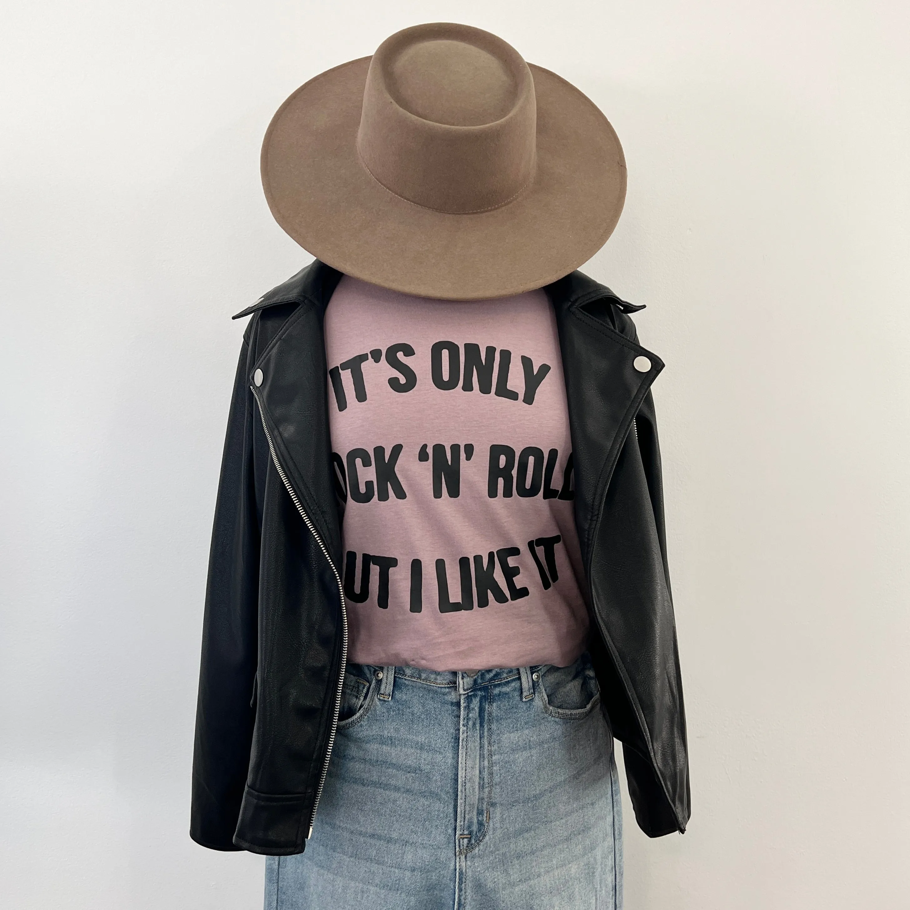 It’s Only Rock N’ Roll Tee - Heather Lilac
